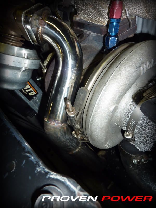H22 Boosted Civic EJ 2.53" Downpipe, 38mm dumptube, 3" 304 SS exhaust